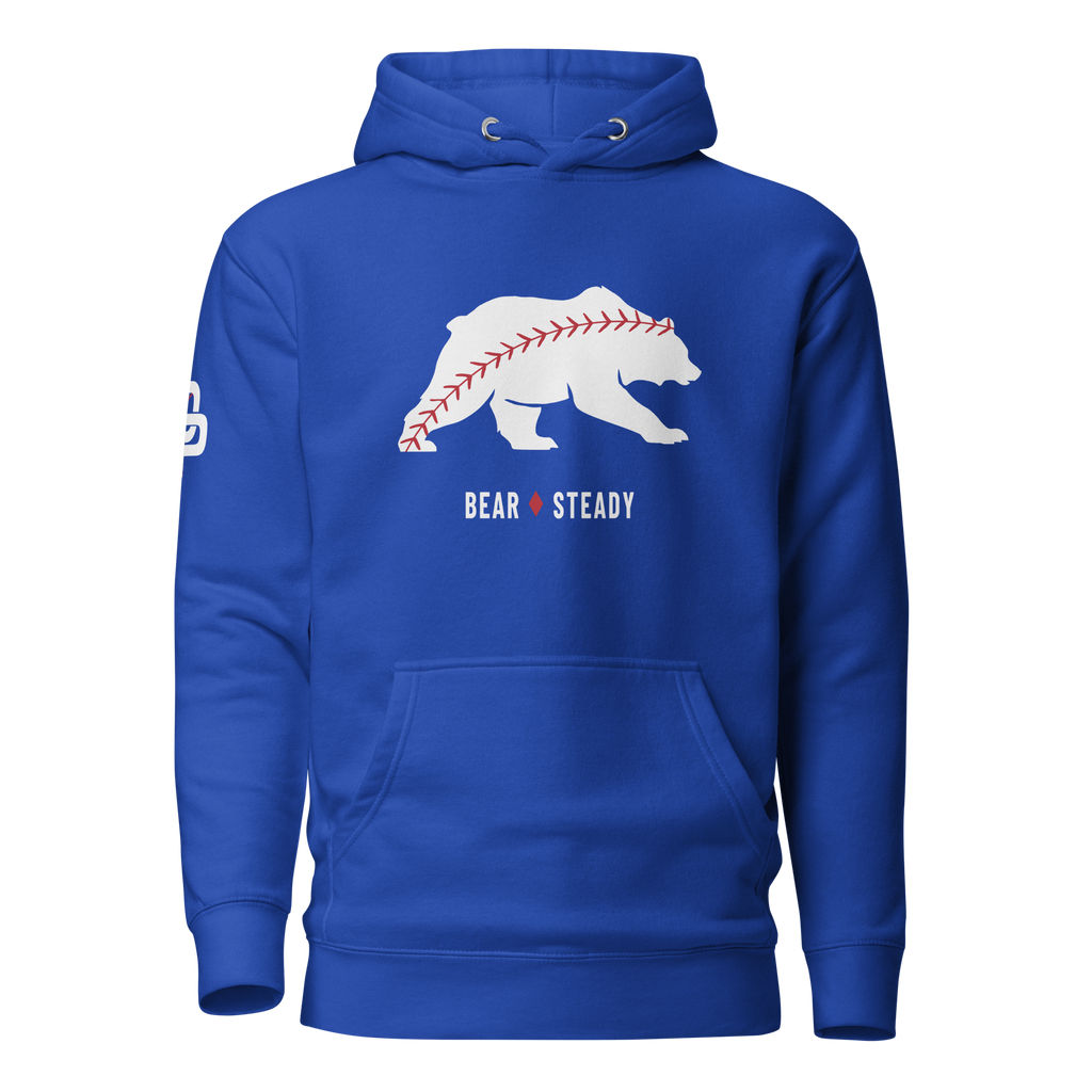 Bear Seams Wild Premium Relaxed Hoodie - Team Royal - Front