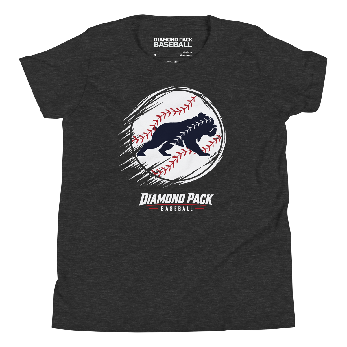 Bulldog Seams Wild Youth Tee - Dark Grey Heather - Front