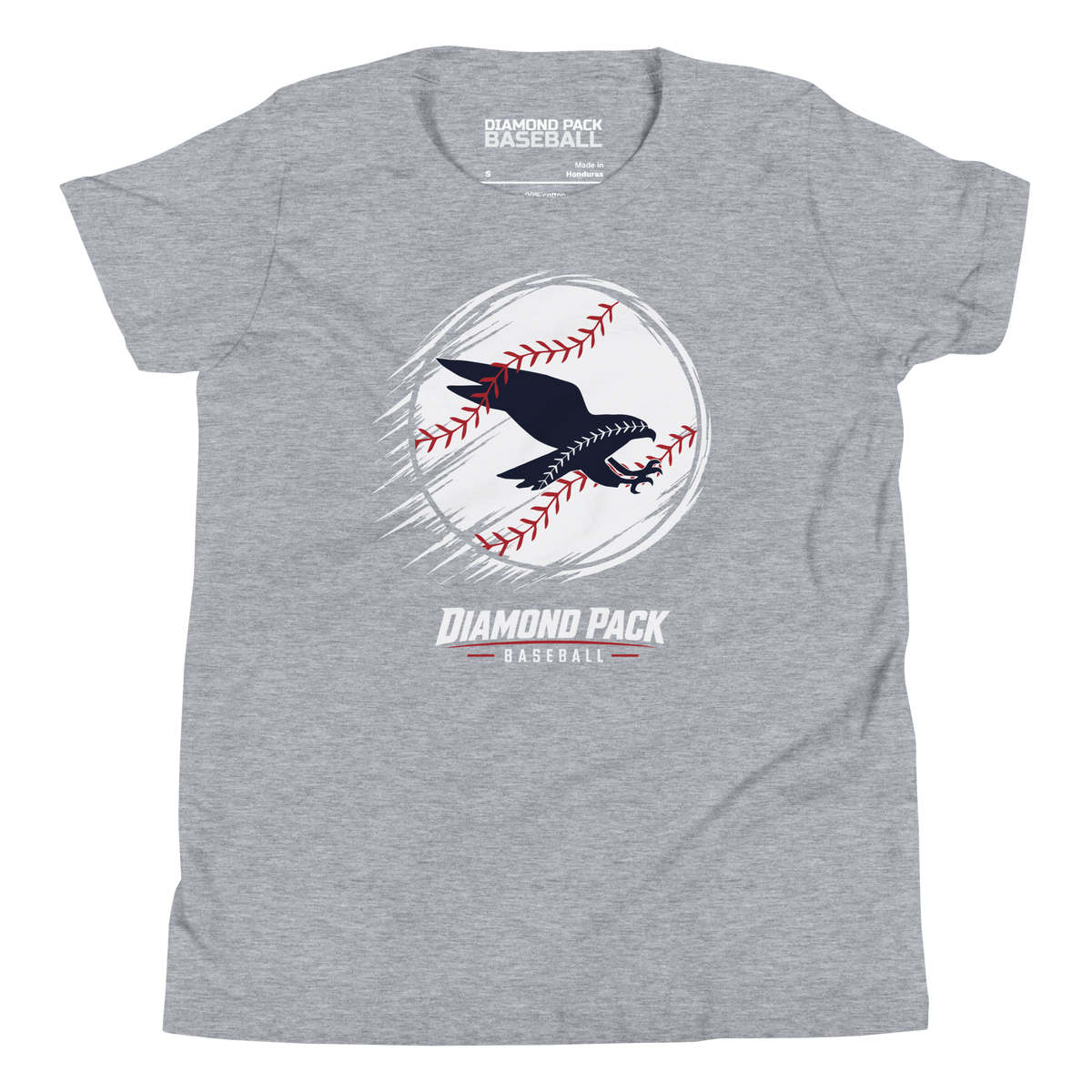 Hawk Seams Wild Youth Tee - Athletic Heather - Front