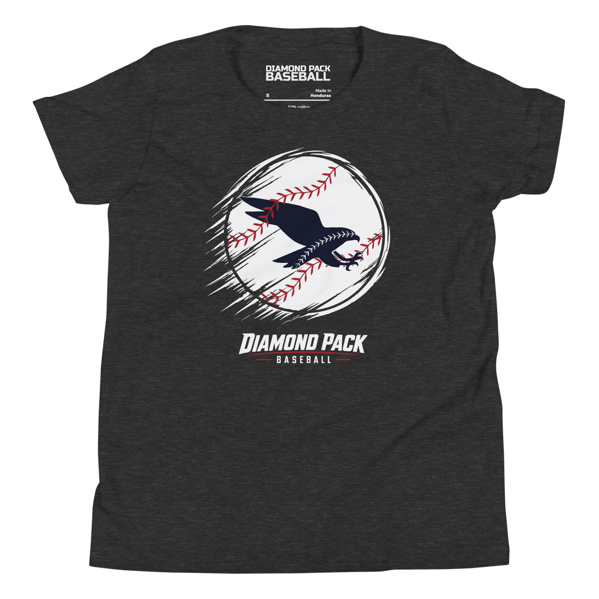 Hawk Seams Wild Youth Tee - Dark Grey Heather - Front