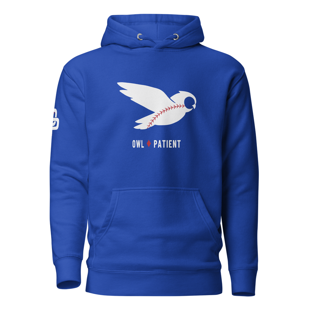 Owl Seams Wild Premium Relaxed Hoodie - Team Royal - Front
