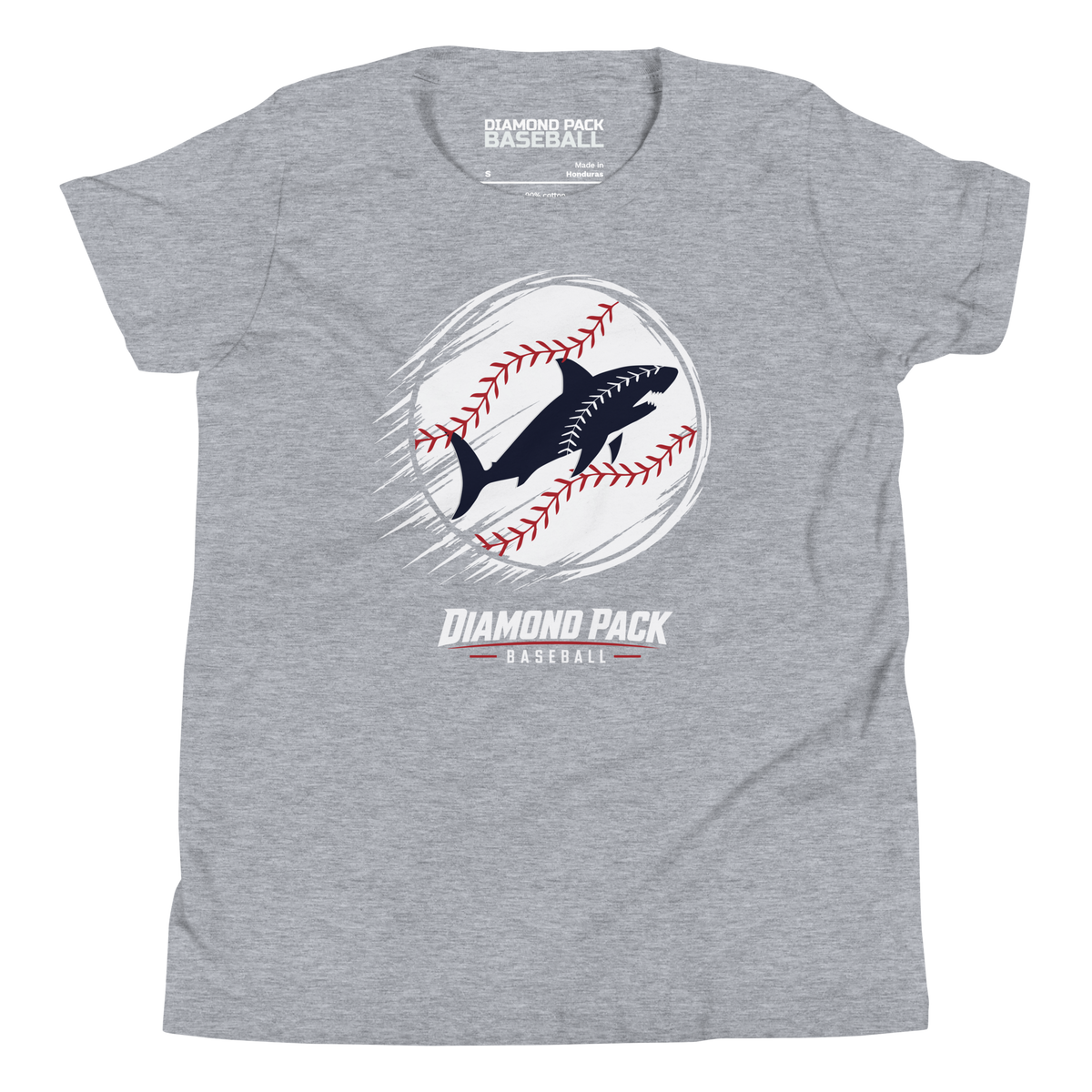 Shark Seams Wild Youth Tee - Athletic Heather - Front