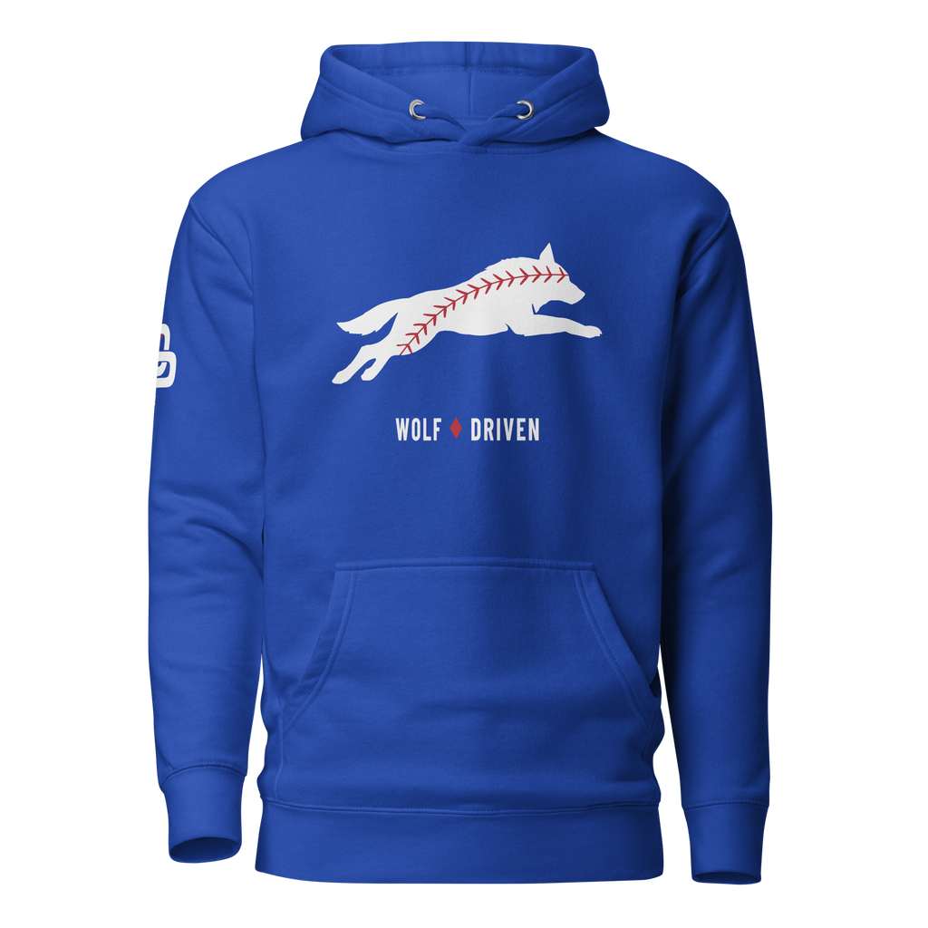 Wolf Seams Wild Premium Relaxed Hoodie - Team Royal - Front