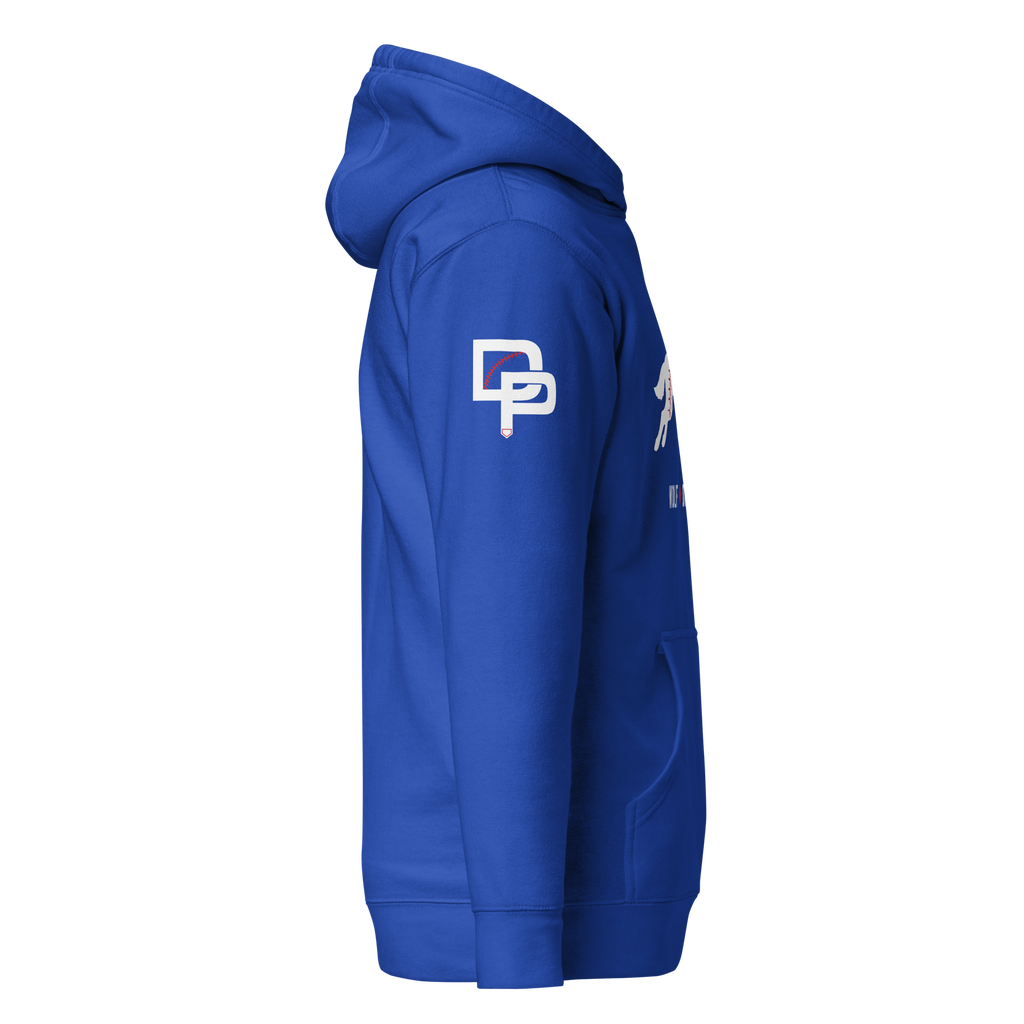Wolf Seams Wild Premium Relaxed Hoodie - Team Royal - Side
